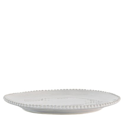 Accessories - Organic Beaded Side Plate White (4pk)