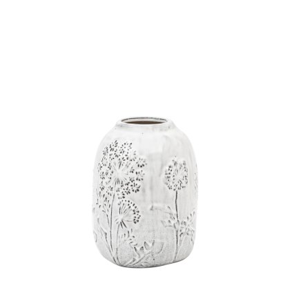 Accessories - Meadow Embossed Ceramic Vase Stone (Small)