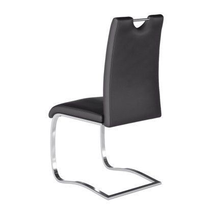 Gabi - Dining Chair (Black Faux Leather)