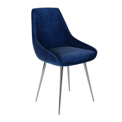 Lanna - Dining Chair (Blue Fabric)