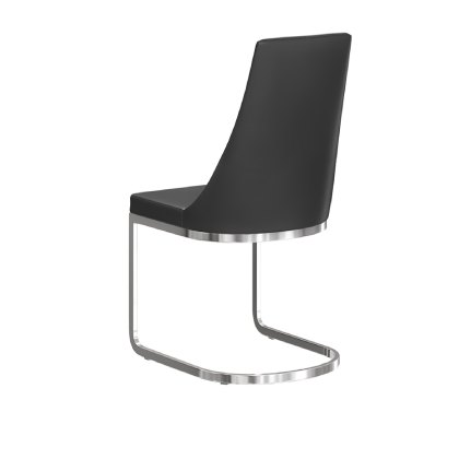 Mia - Dining Chair (Black Faux Leather)