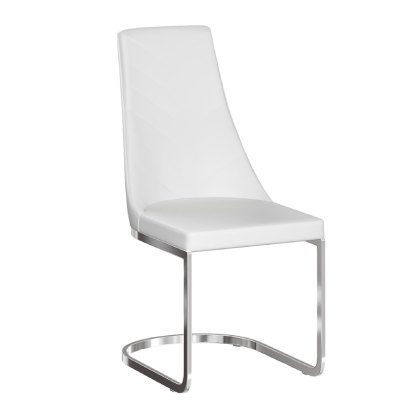 Mia - Dining Chair (White Faux Leather)