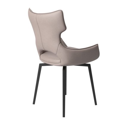 Raffaello - Swivel Dining Chair (Taupe Faux Leather)