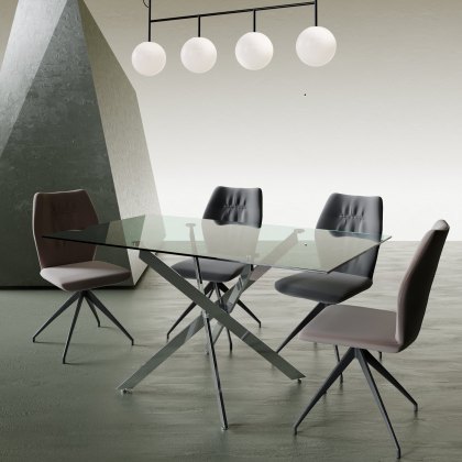 Clara - Dining Table Rectangle (Chrome)