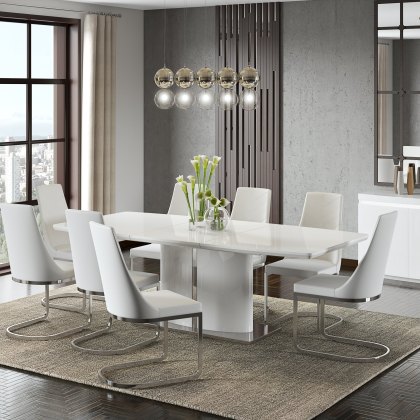 Flavio - Dining Table (White Gloss)