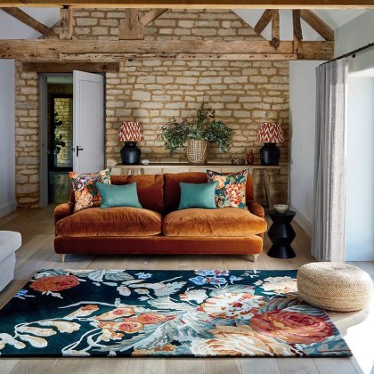 Sanderson - Stapleton Park Navy/Burnt Orange Rug