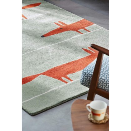 Scion - Mr Fox Mint/Poppy Rug