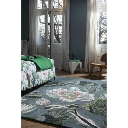 Wedgwood - Waterlily Midnight Pond Rug