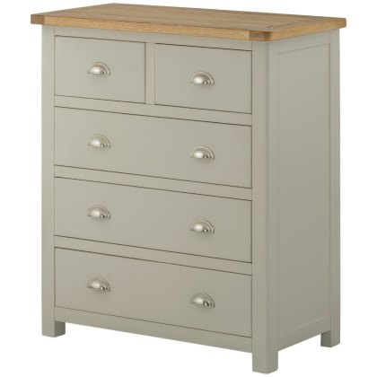 Bridgend - 2+3 Drawer Chest (Stone)
