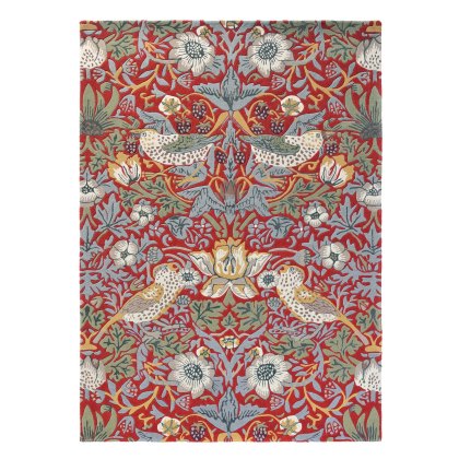Morris Co - Strawberry Thief Crimson Rug
