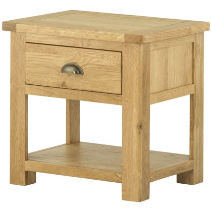 Bridgend - Lamp Table with Drawer (Oak)