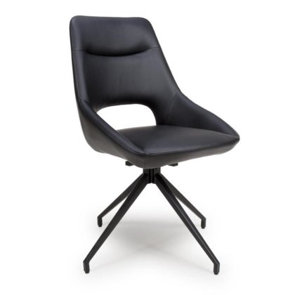 Ace - Dining Chair (Black Faux Leather)