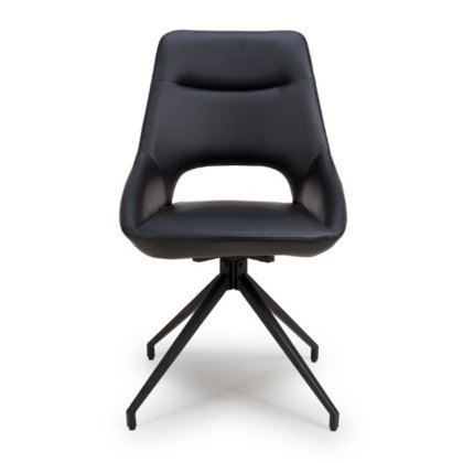 Ace - Dining Chair (Black Faux Leather)