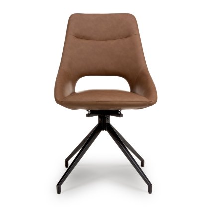 Ace - Dining Chair (Tan Faux Leather)