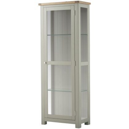 Bridgend - Glazed Display Cabinet (Stone) Bridgend - Glazed Display Cabinet (Stone)