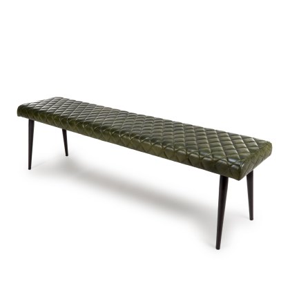 Austin - Bench 160cm (Green Leather)