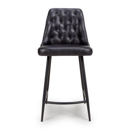 Bradley - Counter Stool (Black Buffalo Leather) Bradley - Counter Stool (Black Buffalo Leather)