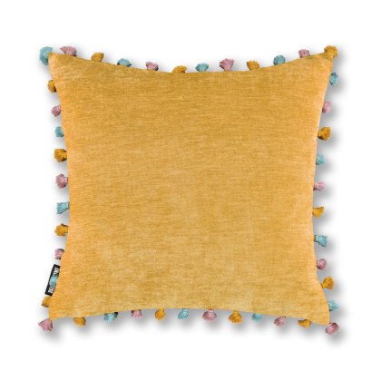 Paloma Home Cushions - Oriental Floral Feather Fill Scatter Ochre