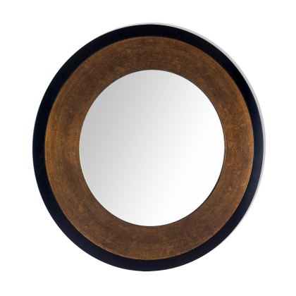 Laura Ashley - Cara Large Round Mirror Mottled Bronze