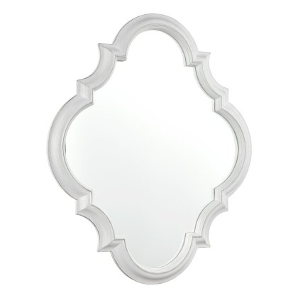 Laura Ashley - Elisse Diamond Mirror Distressed Cream Gold