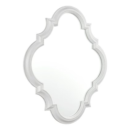 Laura Ashley - Elisse Rectangle Mirror Distressed Cream Gold