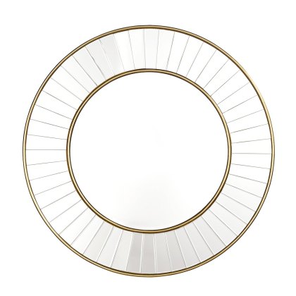 Laura Ashley - Clemence Medium Round Mirror Gold Laura Ashley - Clemence Medium Round Mirror Gold