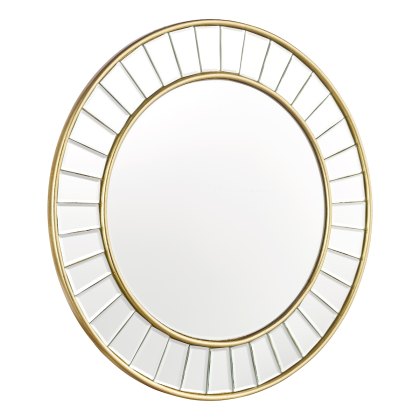 Laura Ashley - Clemence Small Round Mirror Gold