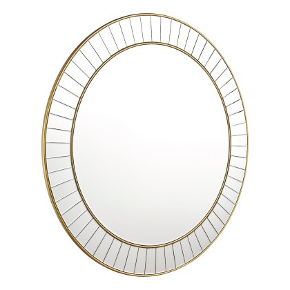 Laura Ashley - Clemence Large Round Mirror Gold
