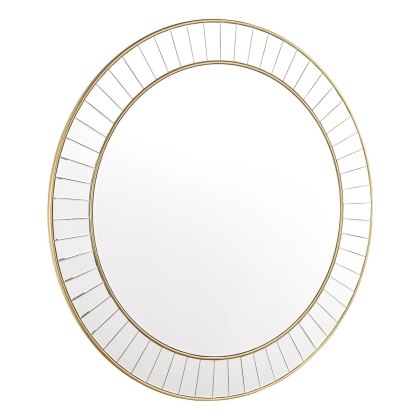 Laura Ashley - Clemence Large Round Mirror Gold