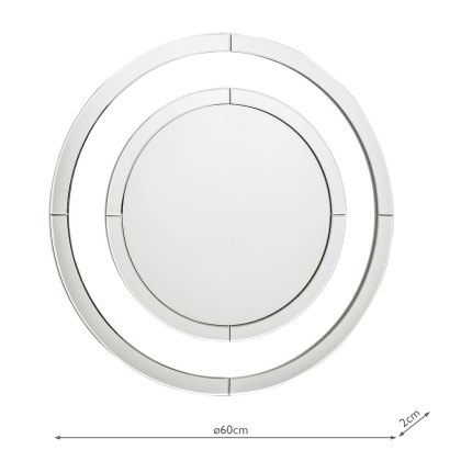 Laura Ashley - Evie Small Round Mirror Clear