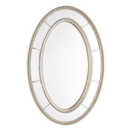 Laura Ashley - Nolton Medium Oval Mirror With Distressed Border