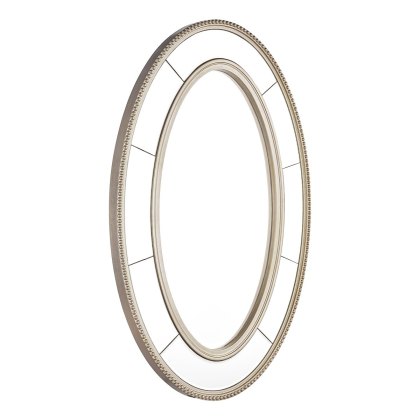 Laura Ashley - Nolton Medium Oval Mirror With Distressed Border