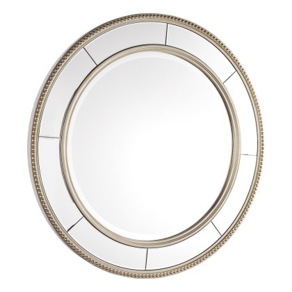 Laura Ashley - Nolton Large Round Mirror With Distressed Border