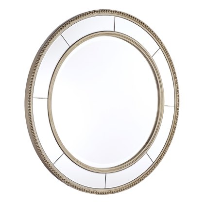 Laura Ashley - Nolton Large Round Mirror With Distressed Border