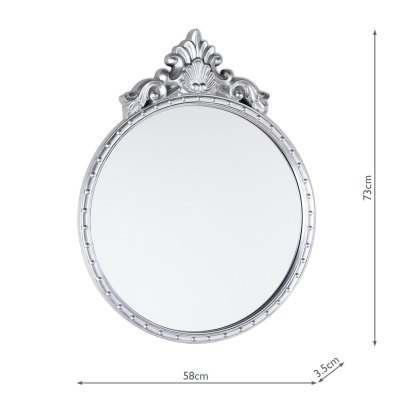 Laura Ashley - Overton Round Mirror Silver