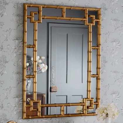 Laura Ashley - Shawford Rectangle Mirror Hand Painted Gold
