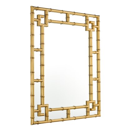 Laura Ashley - Shawford Rectangle Mirror Hand Painted Gold