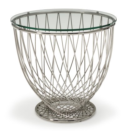 Cleopatra - Lamp Table (Clear Glass Top)