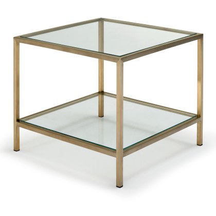 Dekko - Lamp Table (Clear Glass Top)
