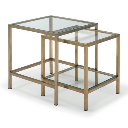 Dekko - Nesting Tables (Clear Glass Top) Dekko - Nesting Tables (Clear Glass Top)