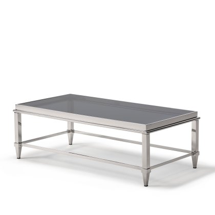 Janis - Coffee Table (Blue/Grey Glass Top)
