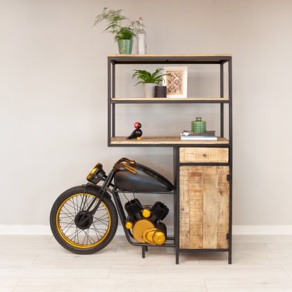 Retro - Half Indian Wall Unit (Black/Gold)