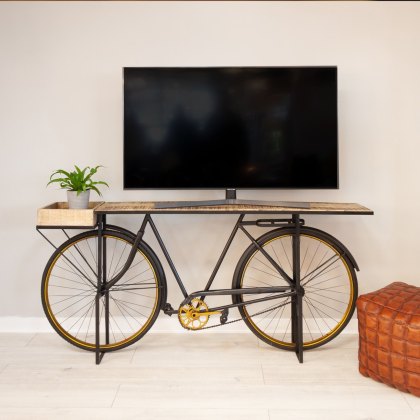 Retro - Bicycle Console (Black/Gold)