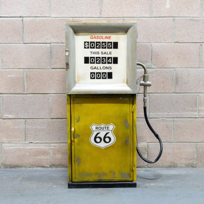 Retro - Yellow SQ Petrol Pump Retro - Yellow SQ Petrol Pump