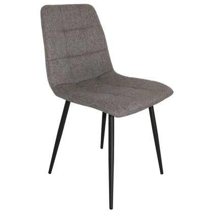 Orbit - Dining Chair (Black Leg/Grey Fabric)