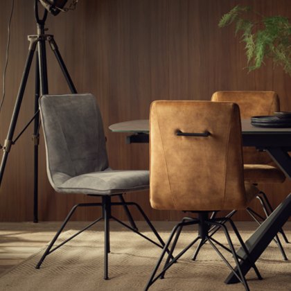 Lola - Dining Chair (Grey Fabric)