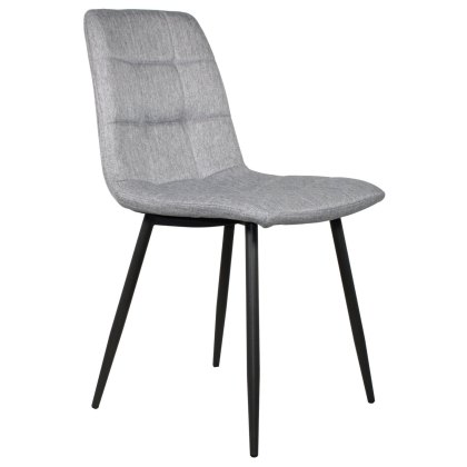 Orbit - Dining Chair (Black Leg/Light Grey Fabric)