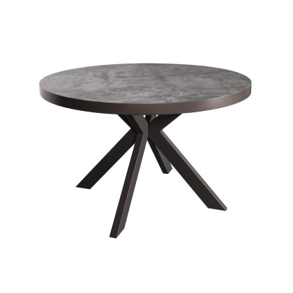 Roxburgh - Round Dining Table 120cm (Stone Effect)