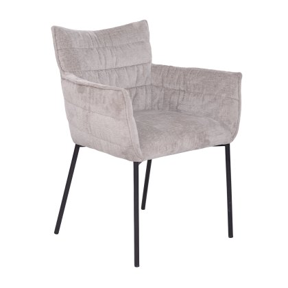 Loki - Dining Armchair (Natural Fabric)