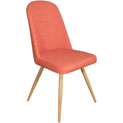 Reya - Dining Chair (Orange Fabric)